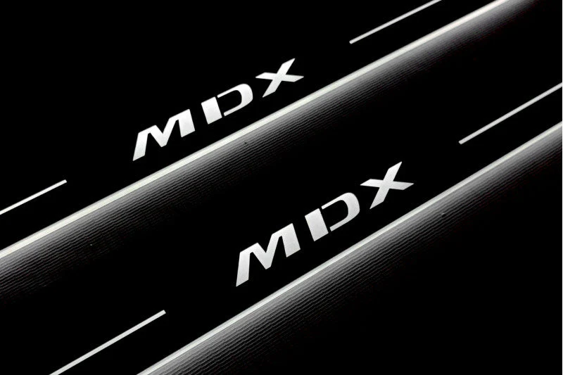 Acura MDX II 2006-2013 LED Door Sills PRO With Logo MDX - Image 3