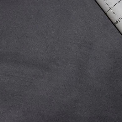 Adhesive suede span high pile texture fabric dark grey
