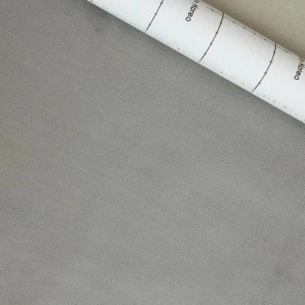 Adhesive suede span high pile texture fabric grey