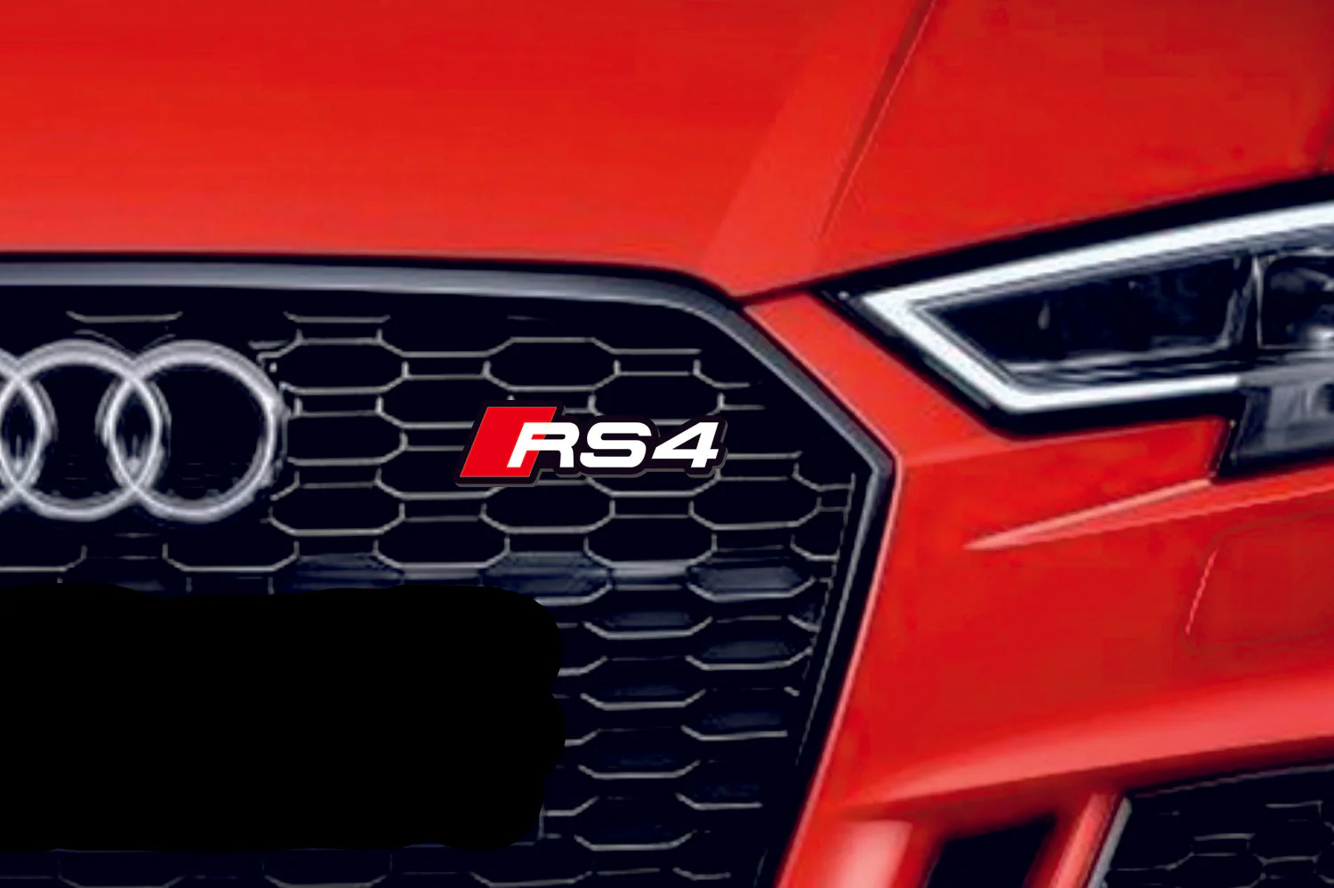 Audi Emblem & Badge Set - Grille and Tailgate RS4 logo - Image 2