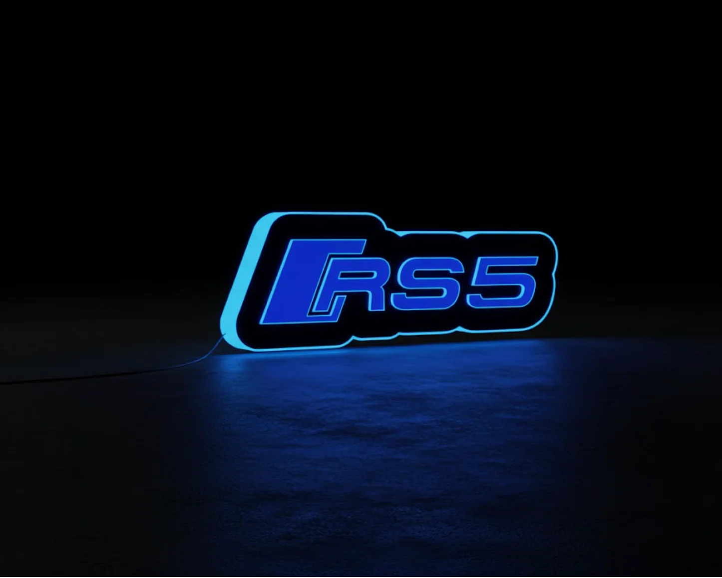 Audi Illuminated LED Radiator Grille Emblems and Badges with RS5 logo