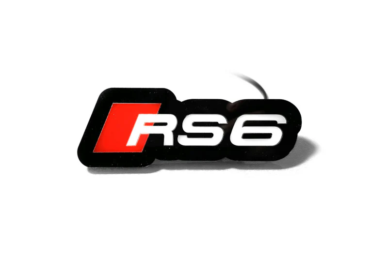 Audi Illuminated LED Radiator Grille Emblems and Badges with RS6 logo - Image 6