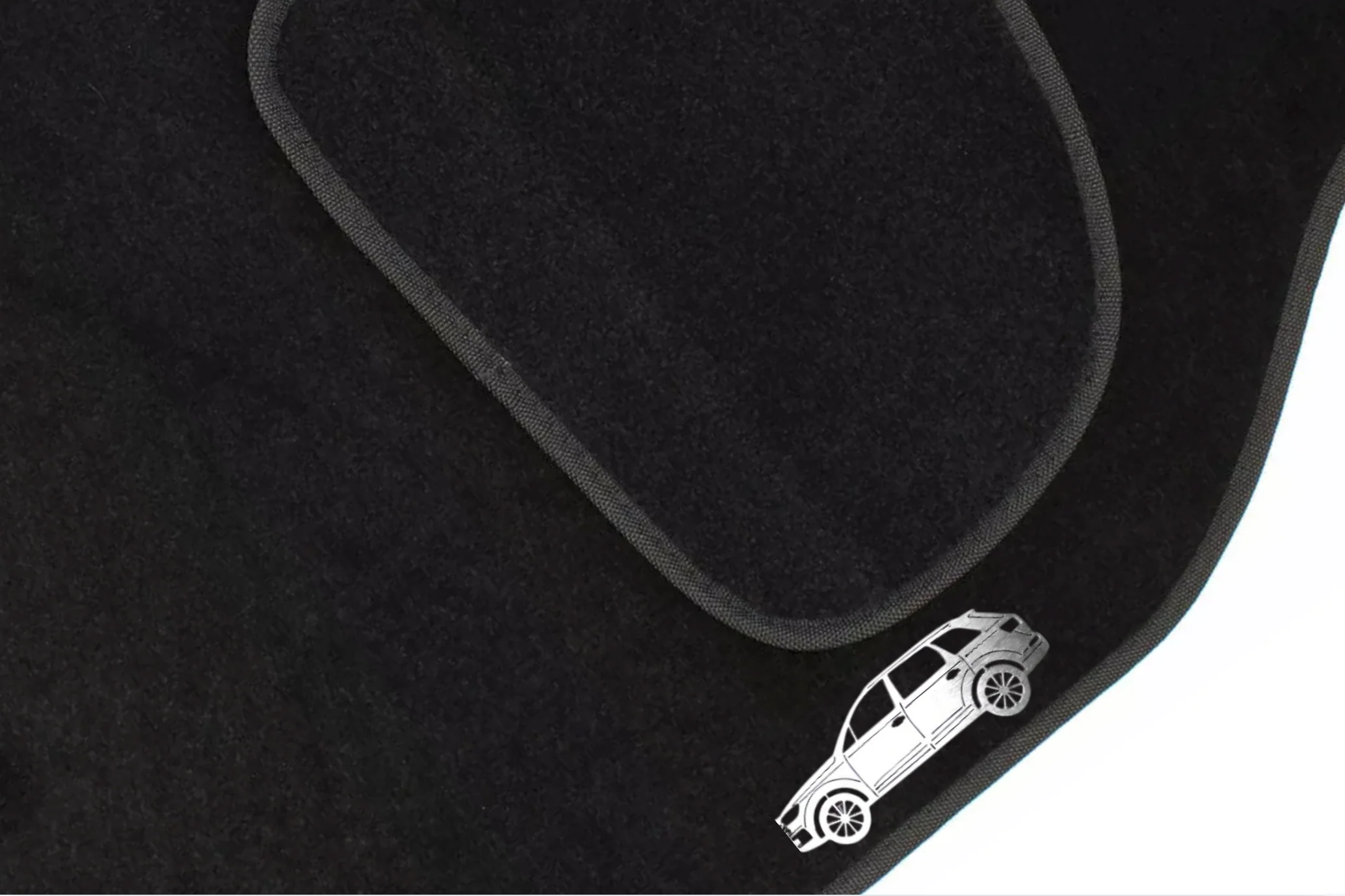 Audi Q7 II (2015+) Floor Mat Emblem Set β Stainless Steel Badges