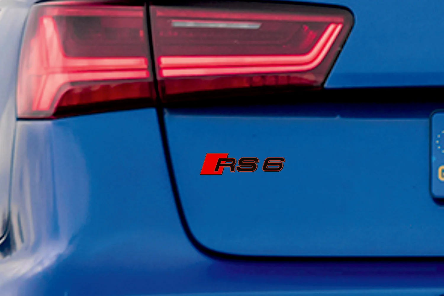 Audi tailgate trunk rear 3D emblem with RS6 logo (type MIXT) - Image 2