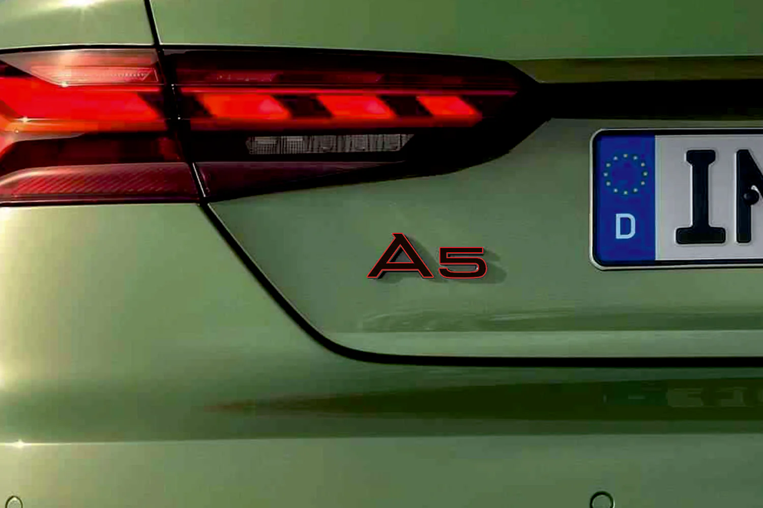 Audi tailgate trunk rear 3D emblem with A5 logo (type MIXT) - Image 2