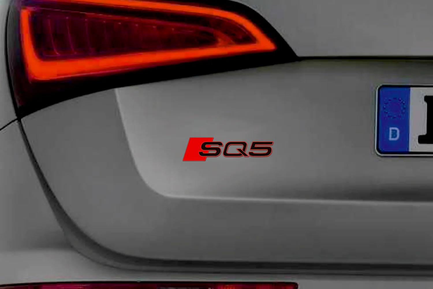 Audi tailgate trunk rear 3D emblem with SQ5 logo (type MIXT) - Image 2