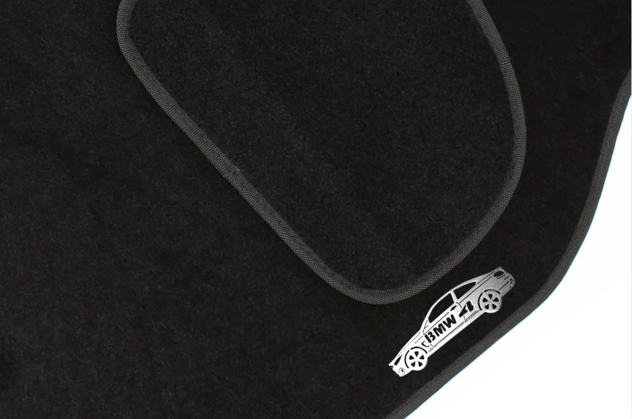 BMW 4 F32 (2014-2020) Floor Mat Emblem Set – Stainless Steel Badges
