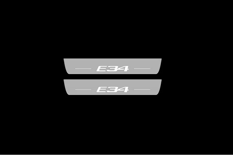 BMW 5 E34 1987-1996 LED Door Sills PRO With E34 Logo - Image 2