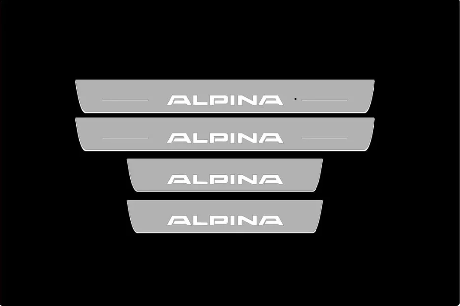 BMW 5 E60 2003-2010 LED Door Sills PRO With ALPINA Logo