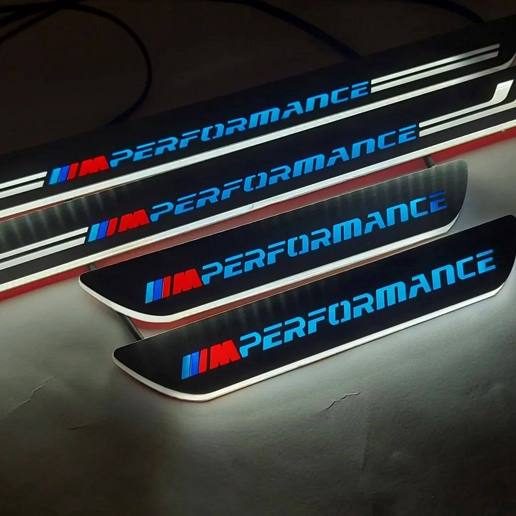 BMW 5 E90 2008-2013 LED Door Sills PRO With M Perfomance Logo - Image 2