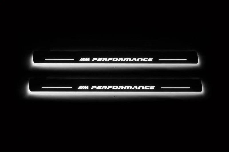 BMW 5 E90 2008-2013 LED Door Sills PRO With M Perfomance Logo - Image 2