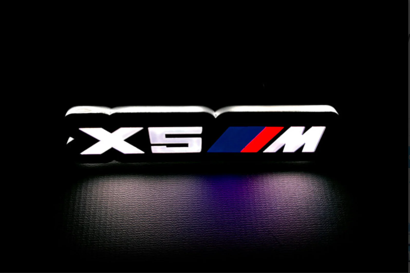 BMW Illuminated LED Radiator Grille Emblems and Badges with X5 ///M (type 1) logo - Image 6