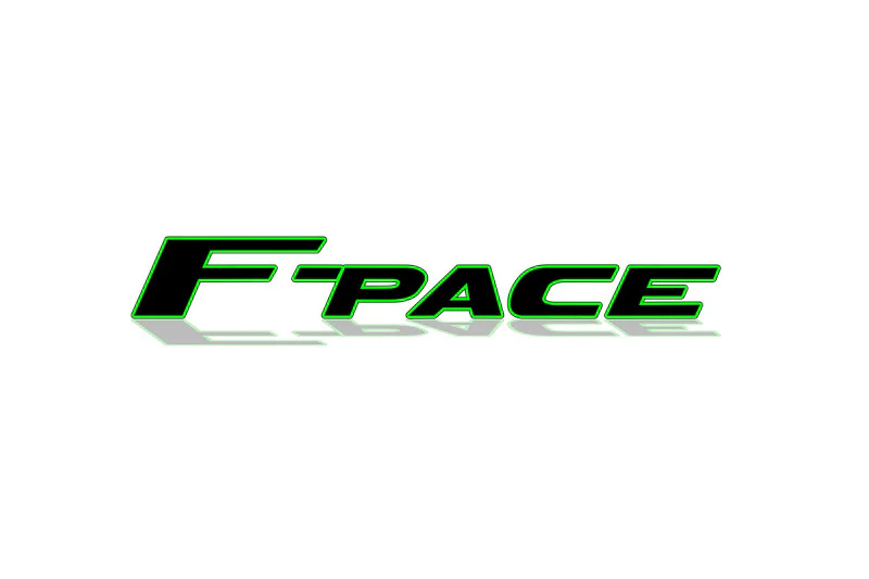 Jaguar tailgate trunk rear 3D emblem with F-Pace logo (type MIXT)
