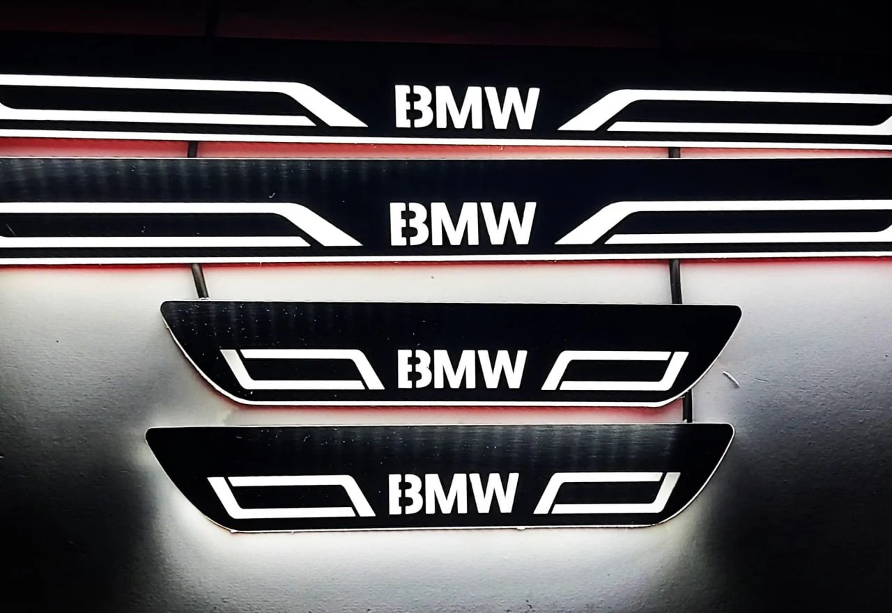 BMW X1 E48 2009-2015 LED Door Sills PRO With BMW LINE Logo - Image 3