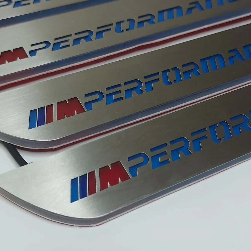 BMW X1 E48 2009-2015 LED Door Sills PRO With M Perfomance Logo - Image 3