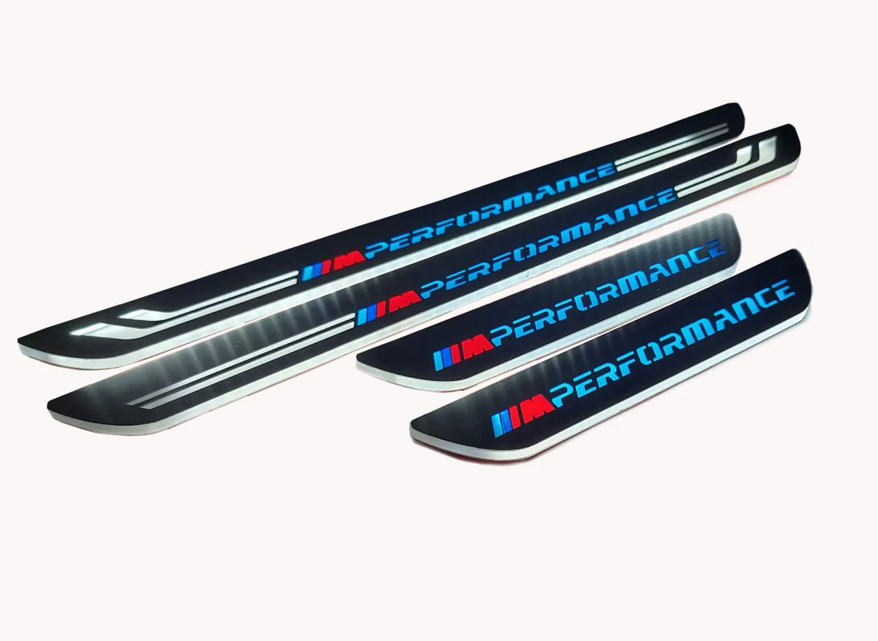 BMW X5 E70 2006-2013 LED Door Sills PRO With M Perfomance Logo