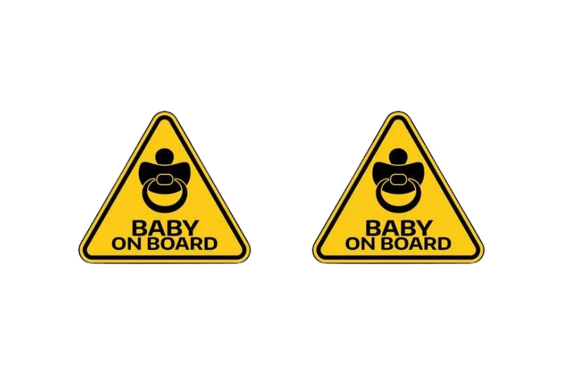 Car emblem badge for fenders with Baby on Board logo (Type 6)