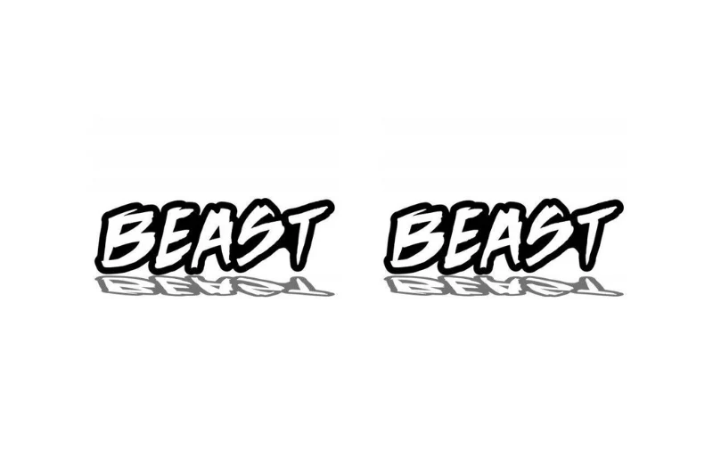 Car emblem badge for fenders with BEAST logo