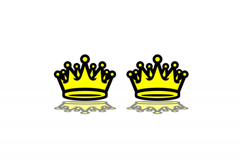 Car emblem badge for fenders with Crown logo