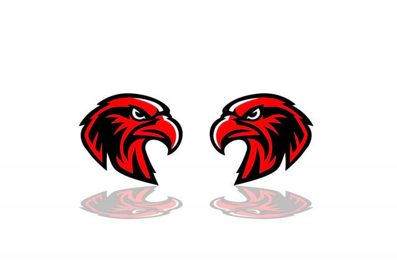 Car emblem badge for fenders with Hawk logo