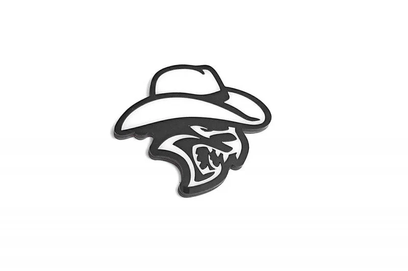Car emblem badge for fenders with Hellcat Cowboy logo - Image 3