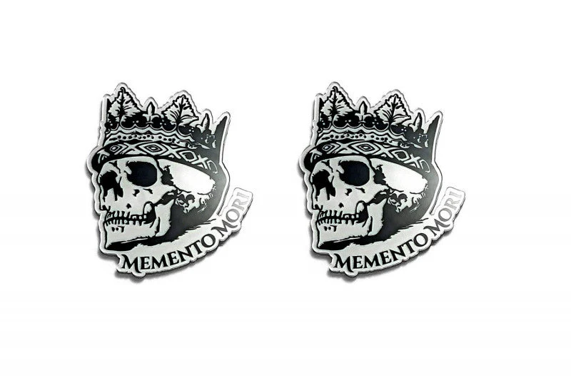 Car emblem badge for fenders with Memento Mori logo - Image 2