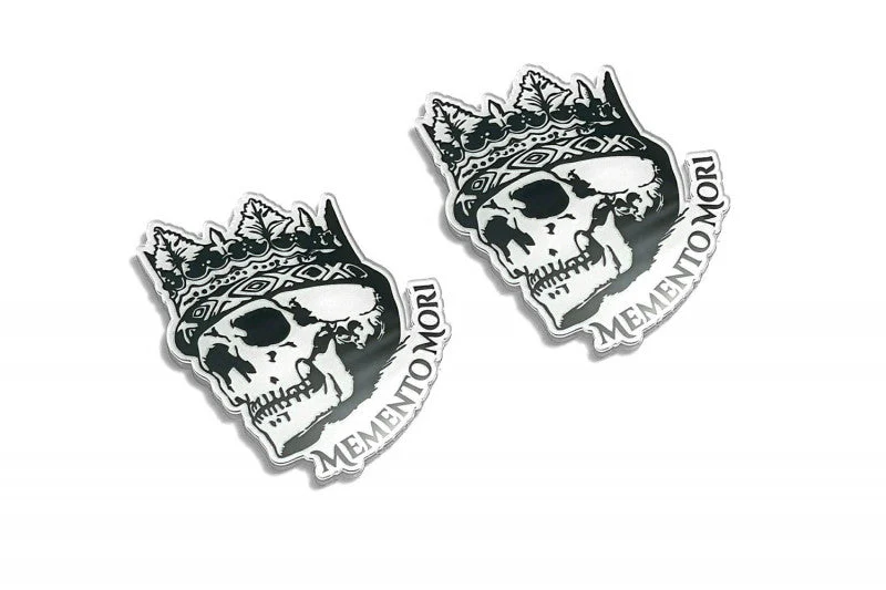 Car emblem badge for fenders with Memento Mori logo - Image 3