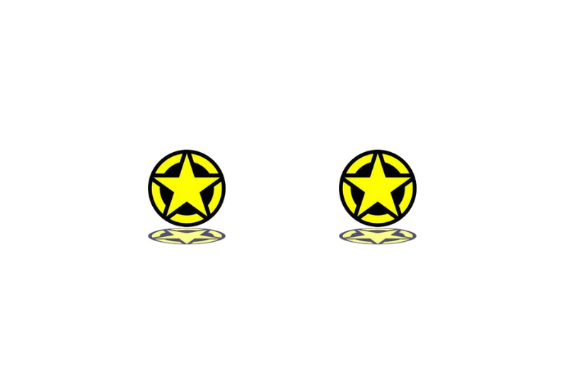 Car emblem badge for fenders with Star US Army logo