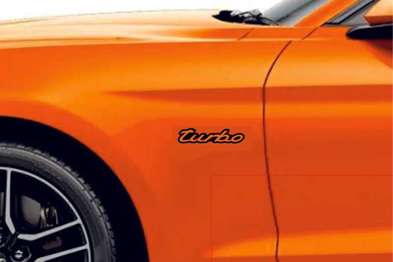 Car emblem badge for fenders with Turbo logo - Image 2