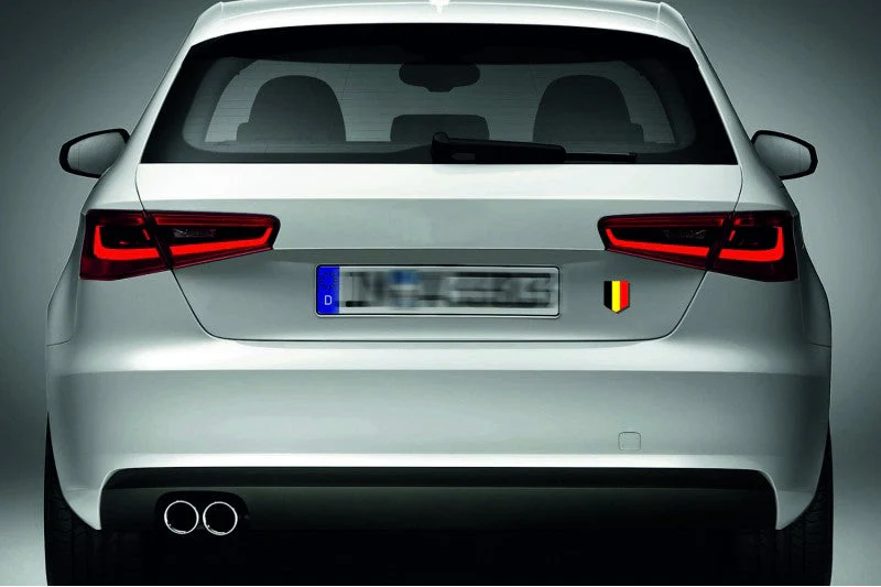 Car emblem badge with flag of Belgium - Image 5