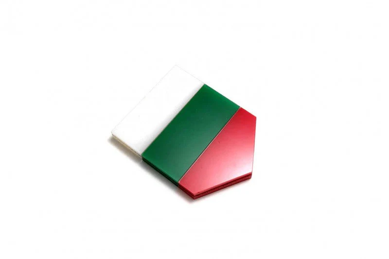 Car emblem badge with flag of Bulgaria