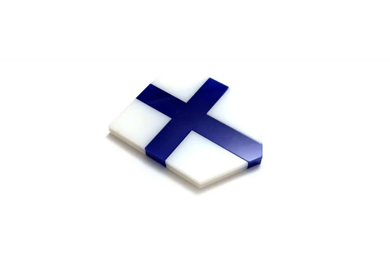 Car emblem badge with flag of Finland - Image 3