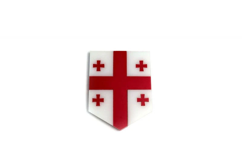 Car emblem badge with flag of Georgia - Image 2