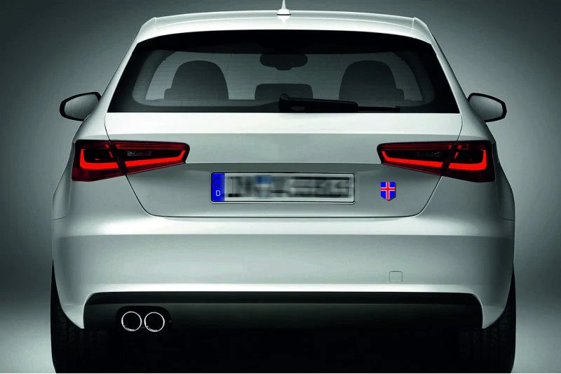 Car emblem badge with flag of Iceland - Image 5
