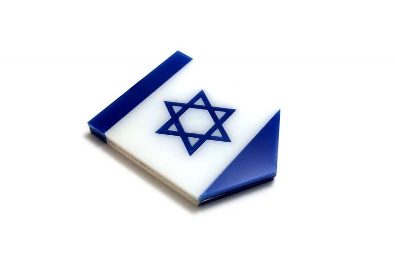 Car emblem badge with flag of Israel - Image 3