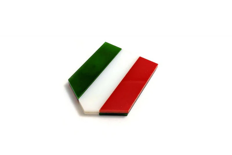 Car emblem badge with flag of Italy - Image 4