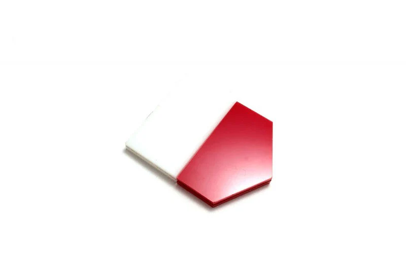 Car emblem badge with flag of Poland