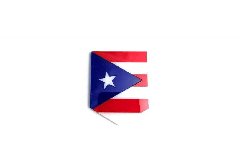 Car emblem badge with flag of Puerto Rico - Image 2