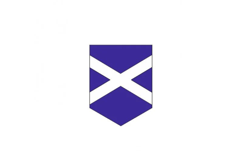 Car emblem badge with flag of Scotland