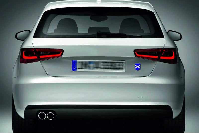 Car emblem badge with flag of Scotland - Image 3
