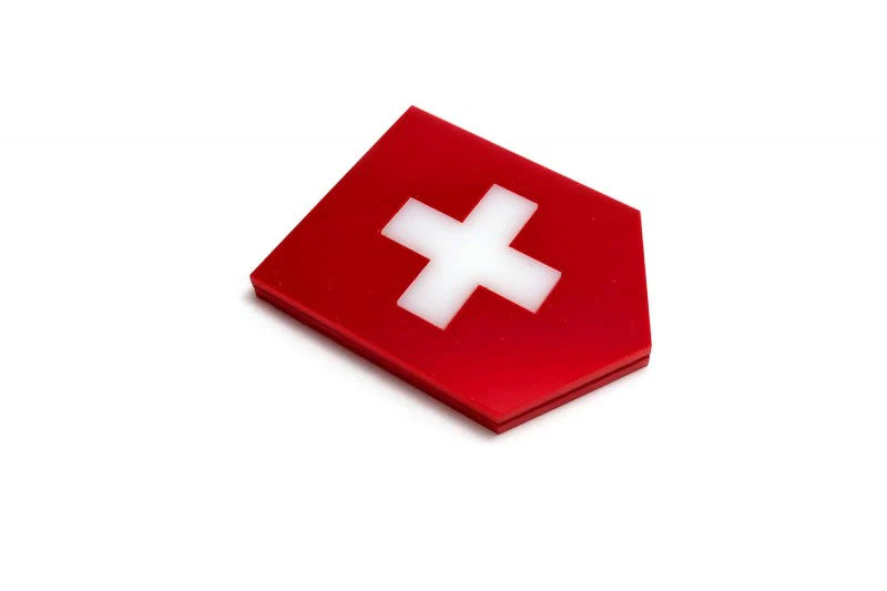 Car emblem badge with flag of Switzerland - Image 3