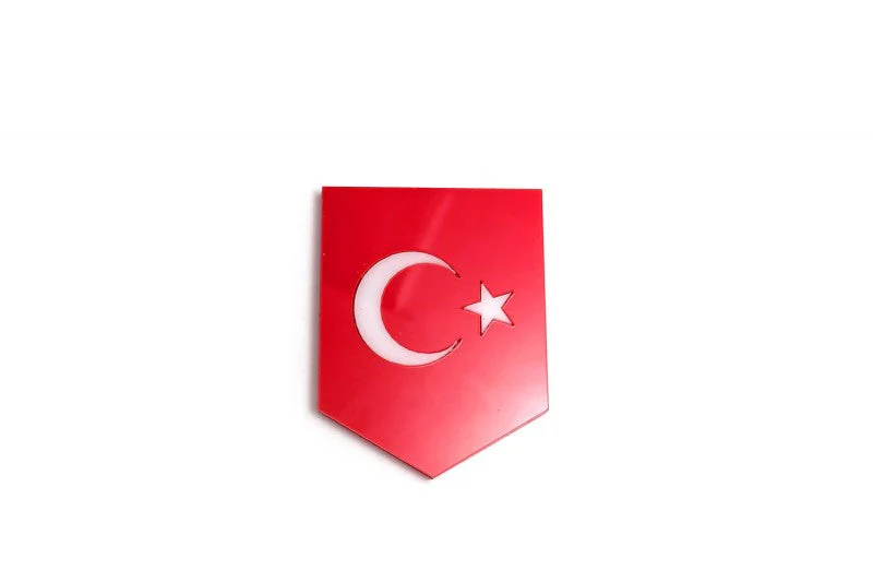 Car emblem badge with flag of Turkey - Image 2