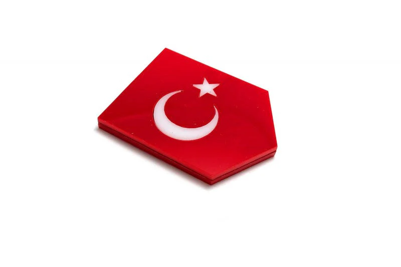 Car emblem badge with flag of Turkey - Image 5
