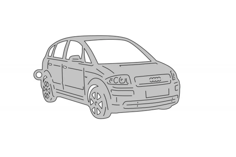 Car Keychain for Audi A2 1999-2005 (type 3D)