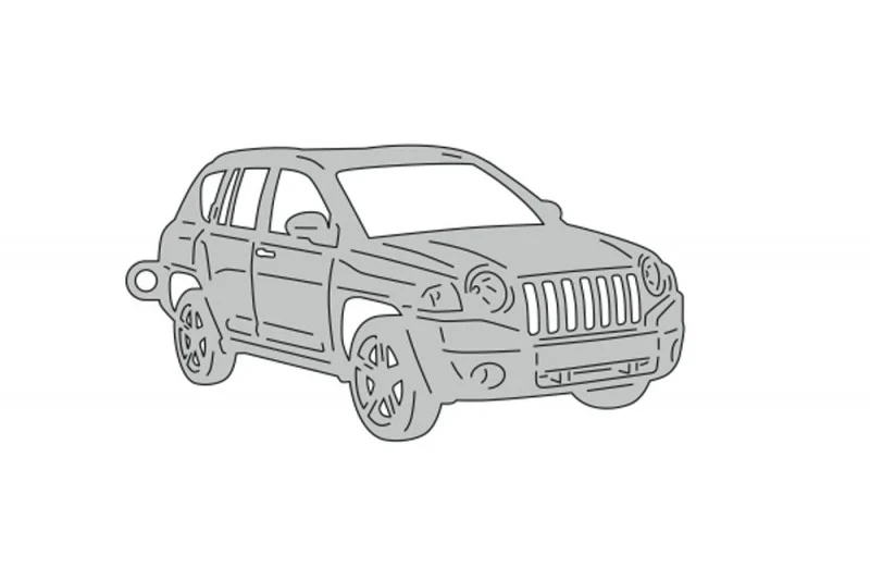 Car Keychain for Jeep Compass I 2006-2011 (type 3D)