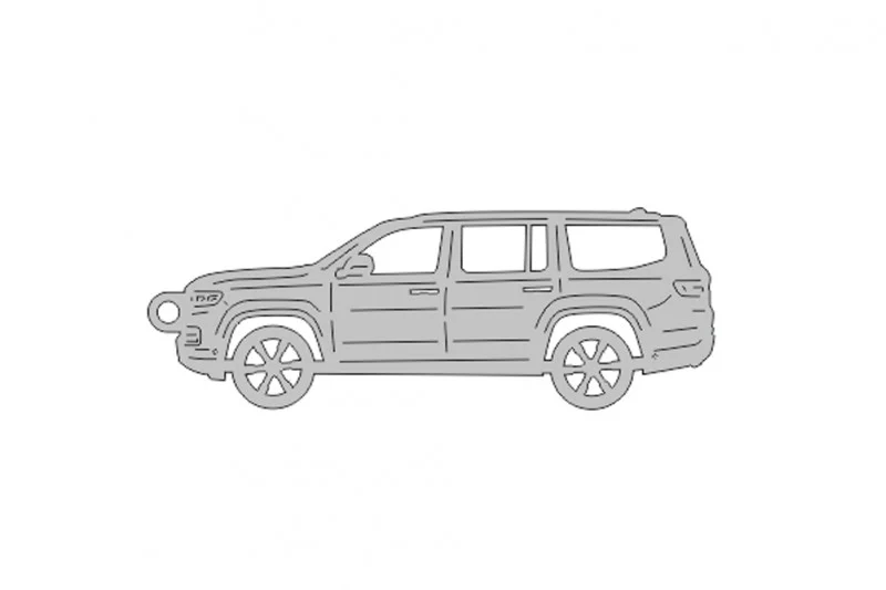 Car Keychain for Jeep Grand Wagoneer (type Steel)