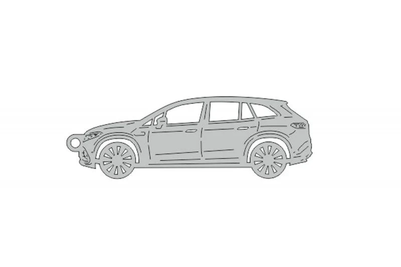 Car Keychain for Mercedes EQS SUV (type STEEL)