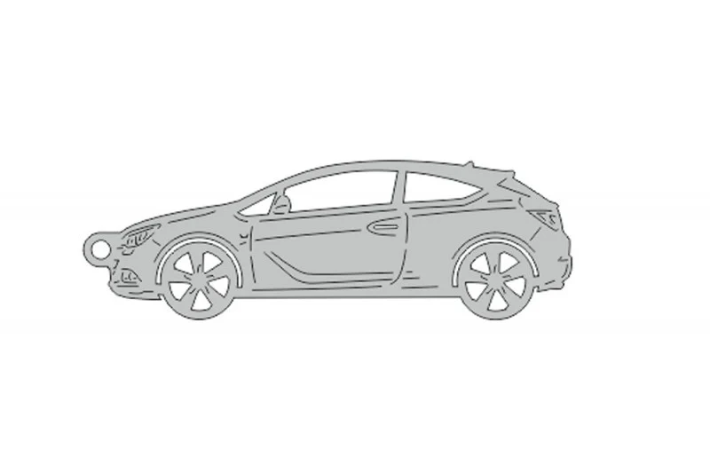 Car Keychain for Opel Astra J 3D 2009-2015 (type STEEL)