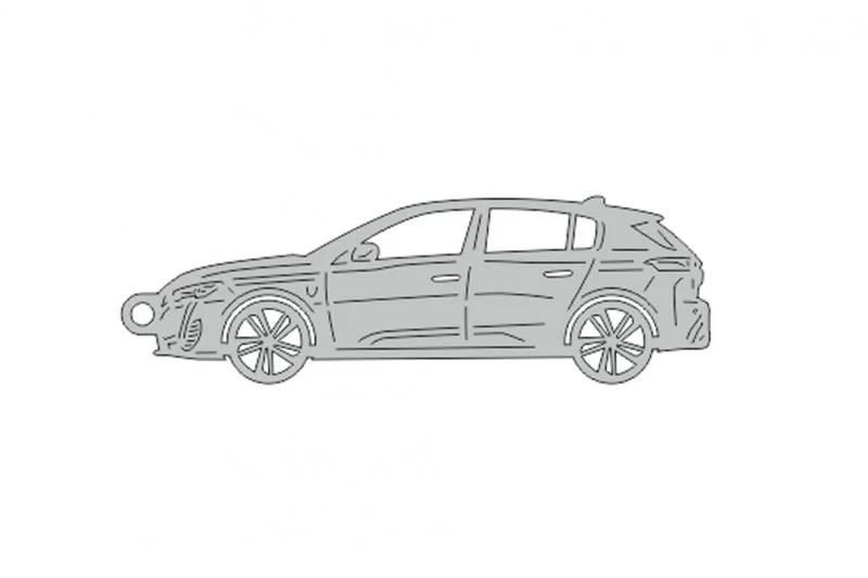 Car Keychain for Peugeot 308 III 2021+ (type STEEL)