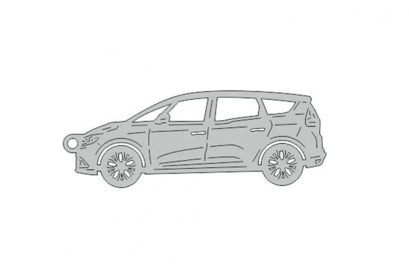 Car Keychain for Renault Grand Scénic IV (type STEEL)